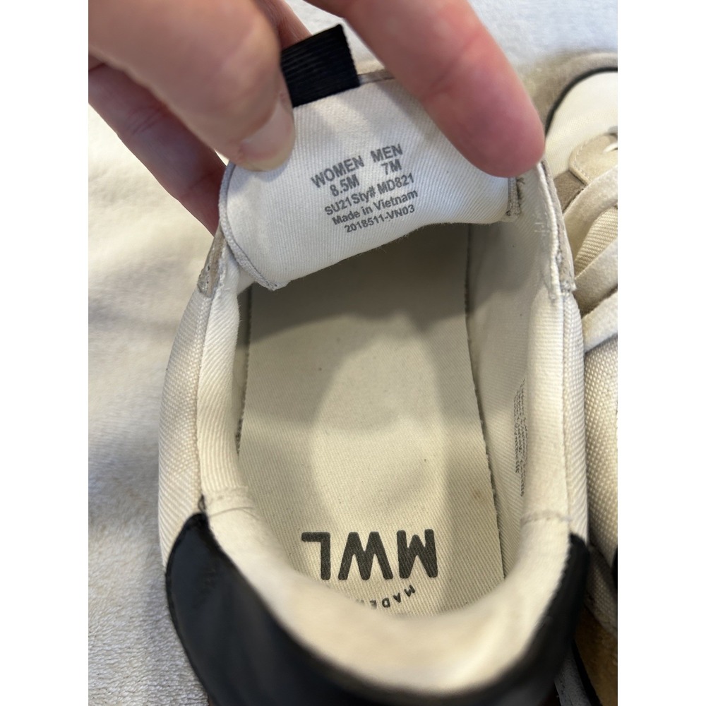 Madewell Kickoff Trainer Sneakers Canvas and Suede Mens 7 Womens‎ 8.5 MD821 - Picture 4 of 9